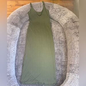 Olive Green Bodycon Maxi Dress